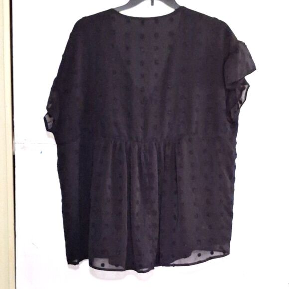 A Chicsoul Women's Top Sheer Black Baby Doll Whimsigoth Plus Sized Fairycore 2X - Picture 11 of 11